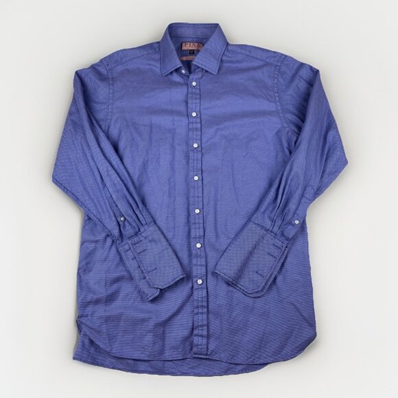 Thomas Pink Prestige Dress Shirt 17-35 Blue / Purple Crossed line French Cuffs * - Picture 1 of 16